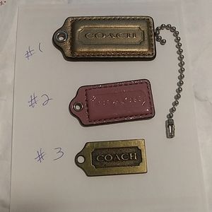 Coach hangtags. $11 each tag. Pics show front and back. Do not bundle